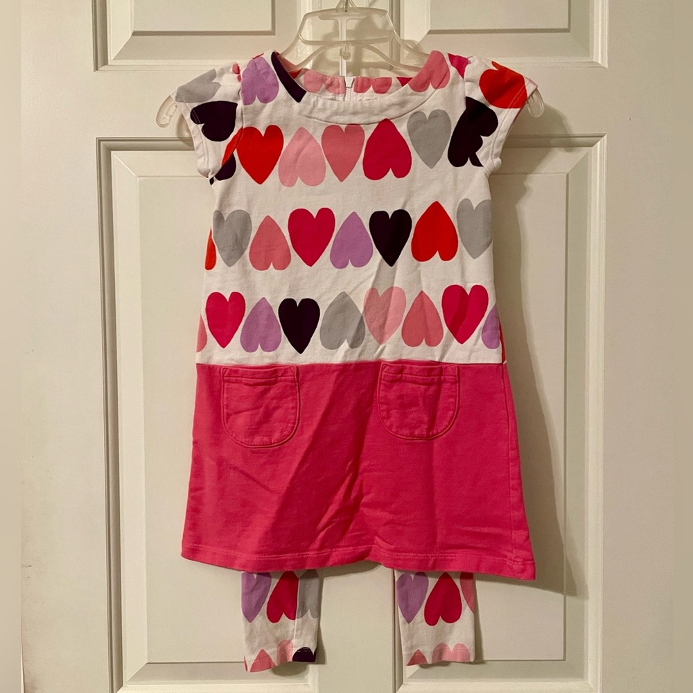 Gymboree size 7 girls’ Valentines Day dress and legging set